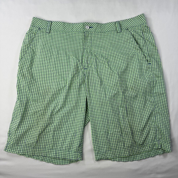 Puma Other - Puma Shorts Men's 38 Green Blue Check Golf Chino Summer Rugby